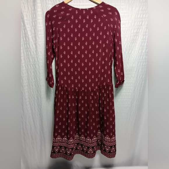 Garnet Hill 3/4 sleeve lined midi Dress. NWOT. Size 8 - Picture 2 of 10